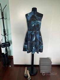 Vestito MaxMara Blu Floreale Loredana Puro Cotone