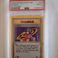 Pokémon Sabrina 1st Edition PSA 8 Gym Challenge 