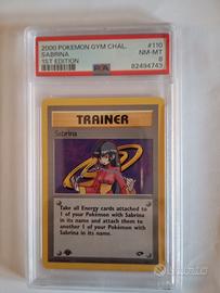 Pokémon Sabrina 1st Edition PSA 8 Gym Challenge 