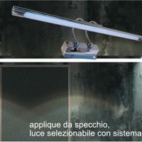 applique led per specchio camera bagno cromo 15w