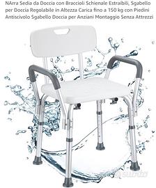 Sedia per doccia regolabile