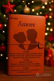 taccuino con dedica per amore 