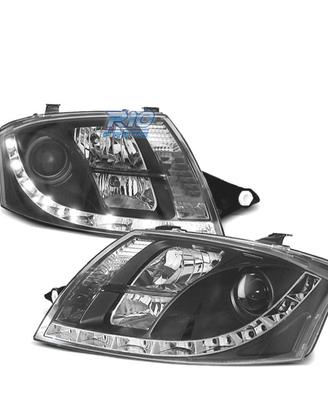 FARI AUDI TT 98-05 LUCE DIURNA LED REALE FONDO NER