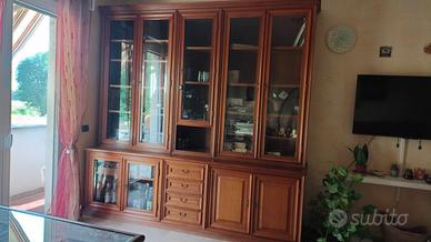 Mobile soggiorno/studio in legno massello