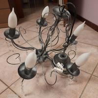 lampadario a sospensione in ferro leggero