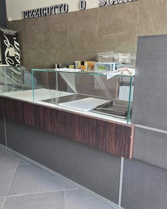 banco da tavola calda e tavola fredda per bar 
