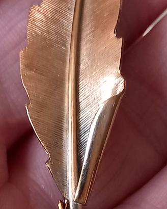 Spilla foglia vintage