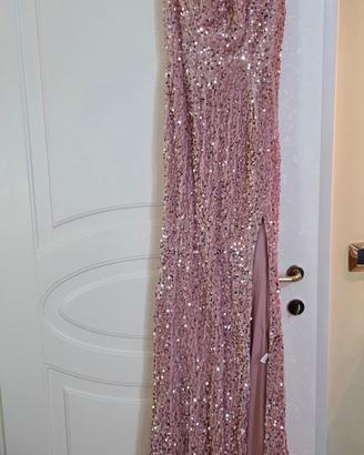 abito sirena paillettes