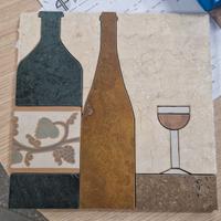 decoro in marmo burattato 30x30 x sp.1