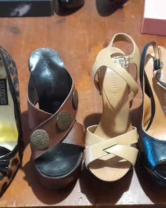 Scarpe numero 34 e 35, pelle, made in italy