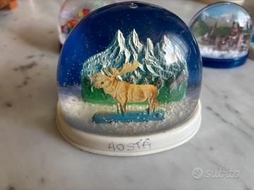 Set palle di vetro  con neve