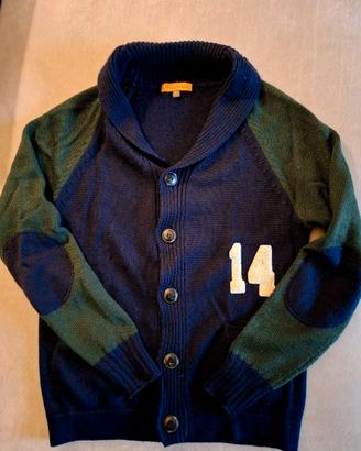 Cardigan blu e verde