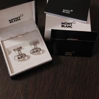 Montblanc gemelli da polso platinum-plated