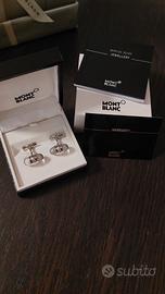 Montblanc gemelli da polso platinum-plated