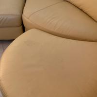 Salotto giallo in similpelle