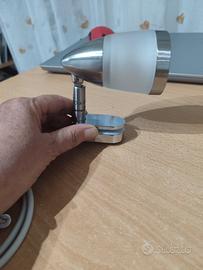 faretto singolo da parete orientabile in acciaio