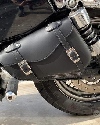 Borsa a forcellone in pelle Harley Sportster Sinis