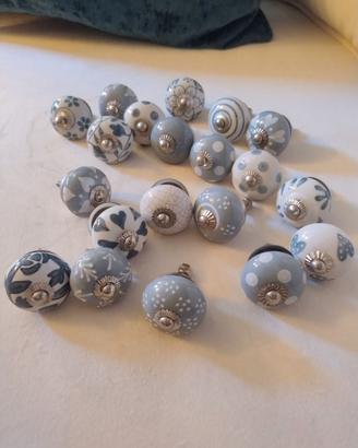 20 pomelli in ceramica per cassetti