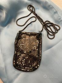 Collana maglia metallica argento brunito