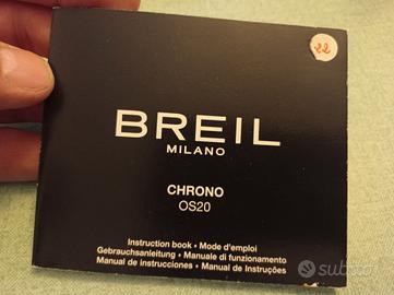 libretto istruzioni vintage Breil chrono 