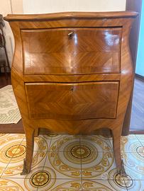 comodino stile neoclassico in noce