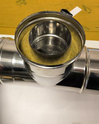 Raccordo giunzione inox stufa diam.100