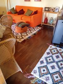 tappeto da sotto divano e tappetino tessuto lana 