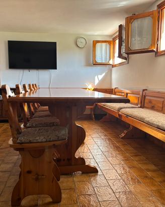 Set completo Taverna in legno con TAVOLO 3 METRI