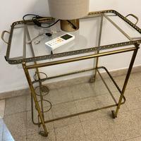 Carrelli ottone e lampadario gocce