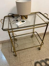 Carrelli ottone e lampadario gocce