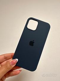 Cover iphone 12 blu scuro