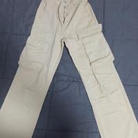 Pantalone donna cargo beige
