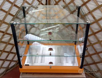 vetrina calda da appoggio con doppio vetro 