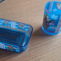 set bicchiere piattino portasapone Winnie-the-Pooh