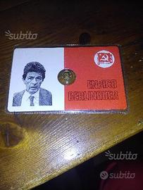 Tessera PCI dedicata a Enrico Berlinguer