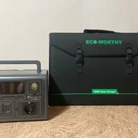 Stazione elettrica portatile e pannello solare