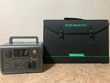 Stazione elettrica portatile e pannello solare