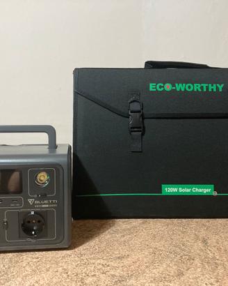 Stazione elettrica portatile e pannello solare