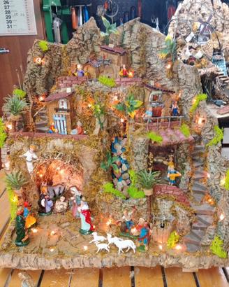 Presepe artigianale completamente fatto a mano