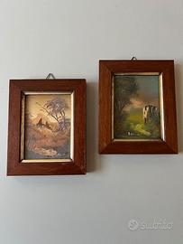Due Quadri olio Davidi Originali Anni 40