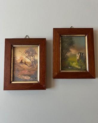 Due Quadri olio Davidi Originali Anni 40