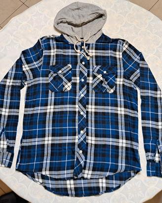 CAMICIA FELPA CON CAPPUCCIO,  TG. XL.