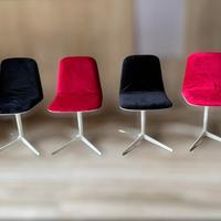 Flow Chair 4 Sedie Su Stelo MDF Italia Anni 90