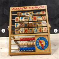 Alfabeto figurato di legno 