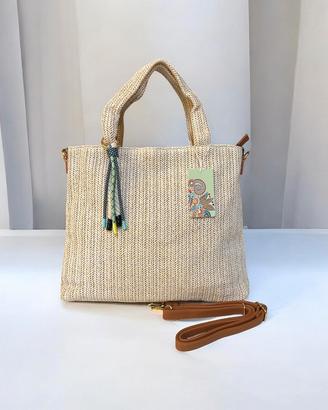 Borsa intrecciata donna con tracolla – 3 colori 