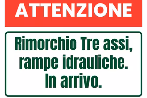 Rimorchio bertoja mezzo dopera / stradale nuovo