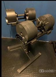 MANUBRI REGOLABILI FINO A 43KG CON RASTRELLIERA