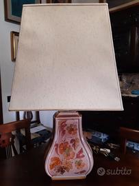 Lampada porcellana da tavolo, decorata