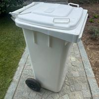 Bidone da 120 litri bianco per carta