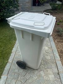 Bidone da 120 litri bianco per carta